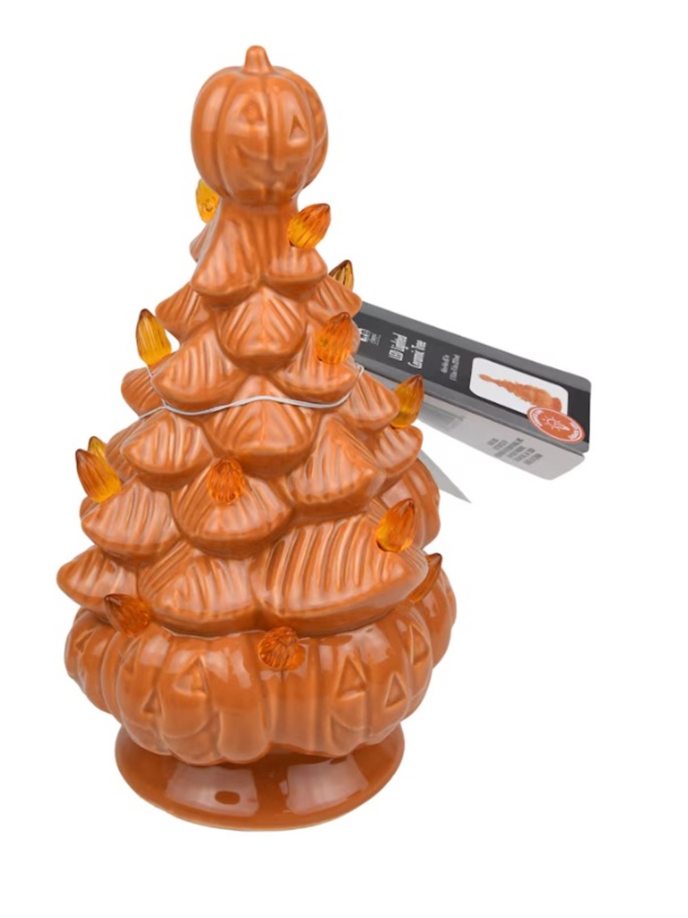 LED Lighted Ceramic Pumpkin Tree